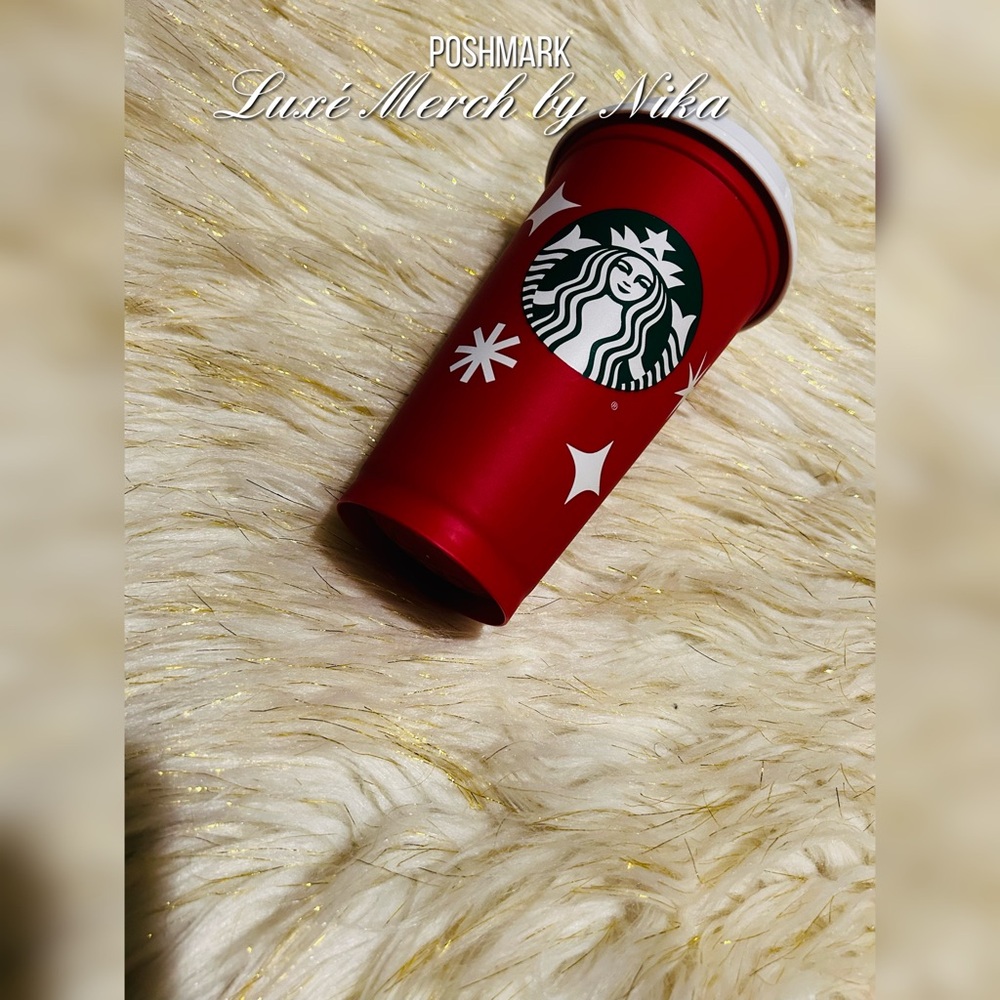 🆕Starbucks Reusable Holiday Red Cup Limited Edition 25th Anniversary 16oz 2022